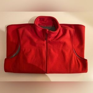 Red fleece vest